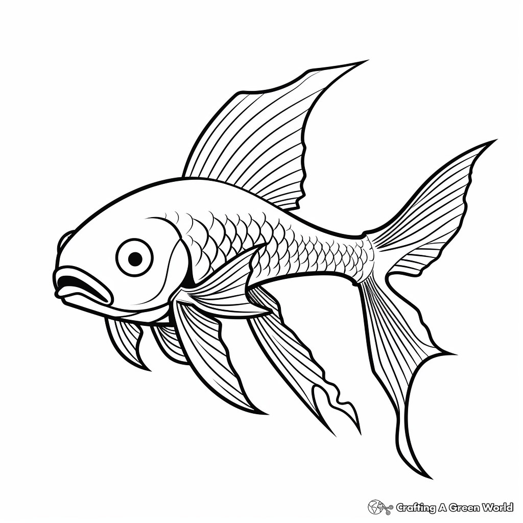 Tropical fish coloring pages