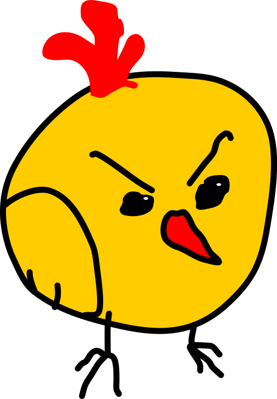 Angry chicken clip art image