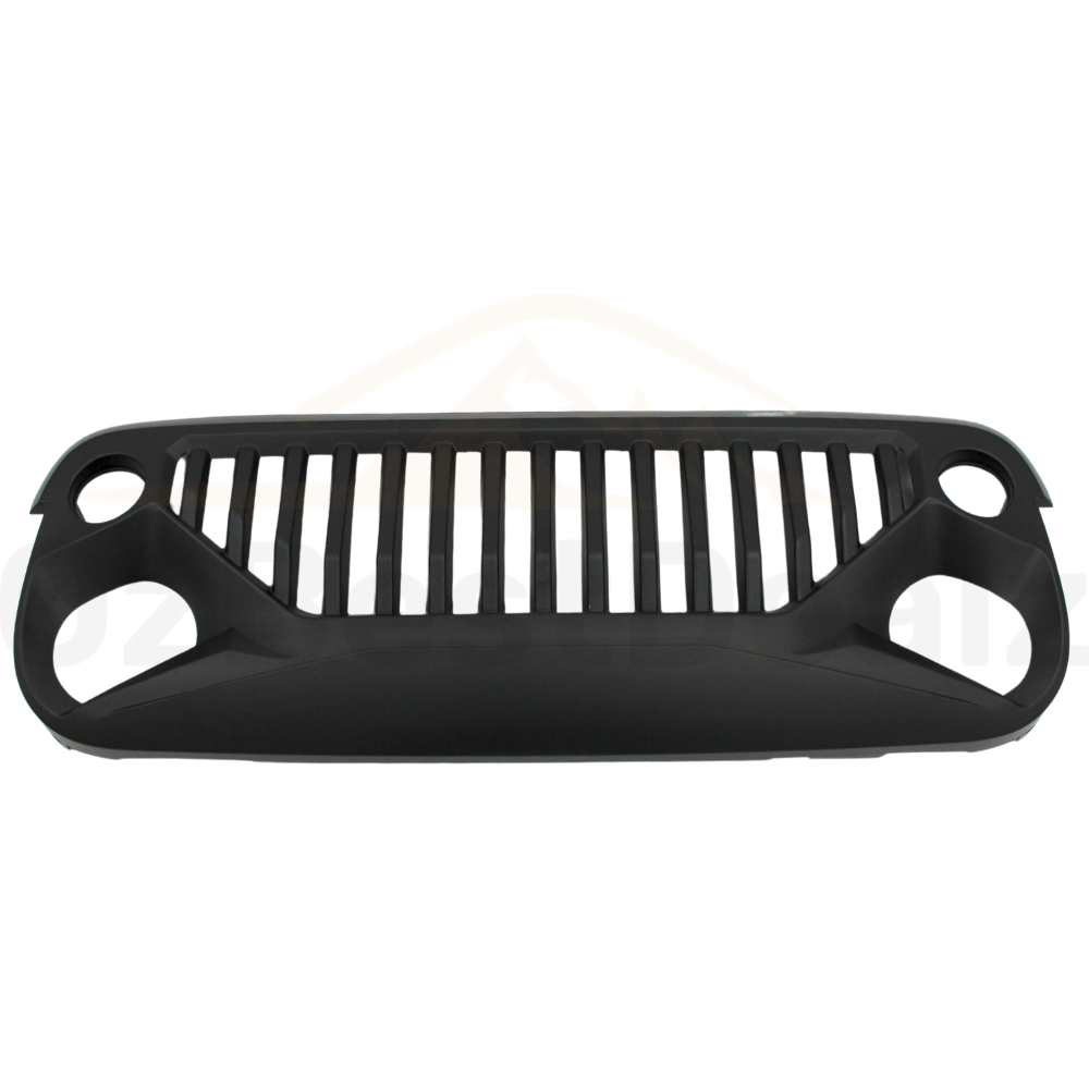 Front matte black angry bird grill suits jeep wrangler jk grille