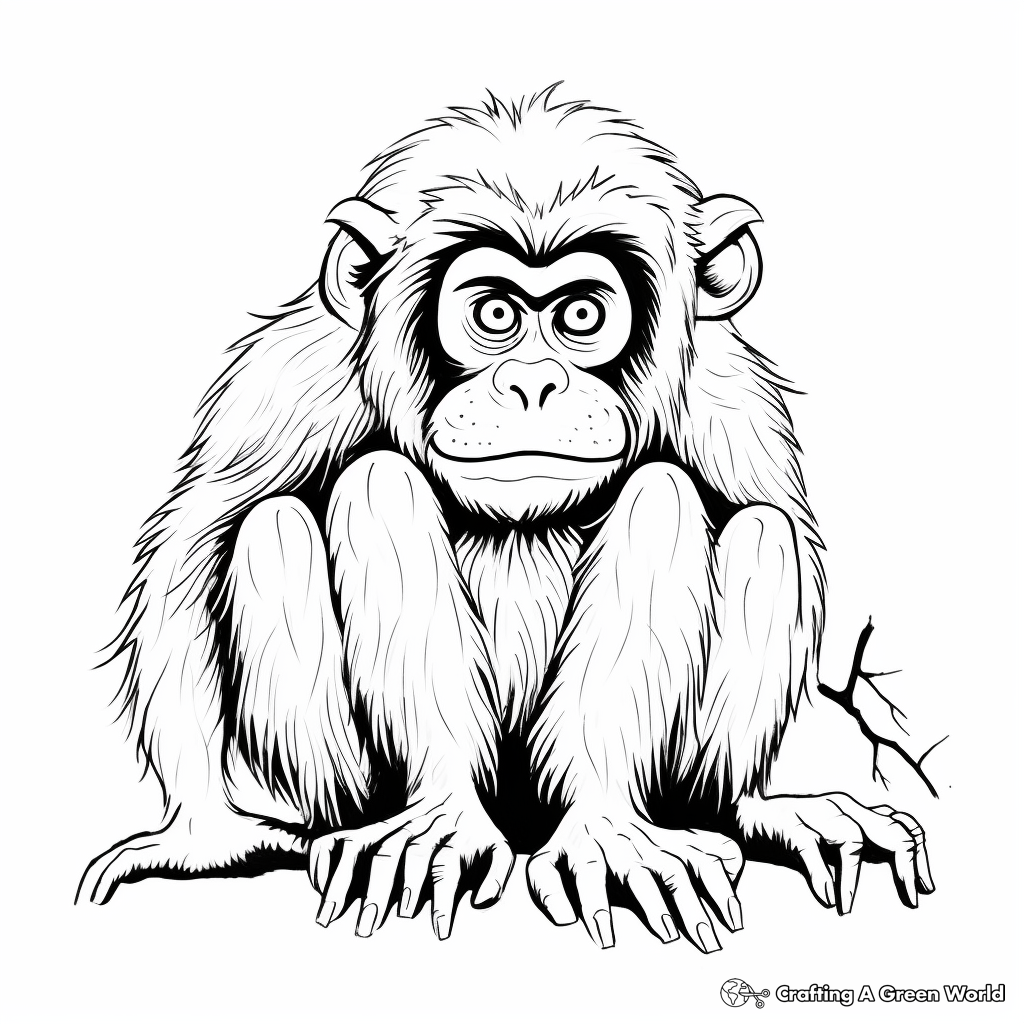 Grumpy monkey coloring pages