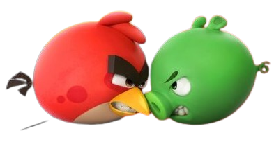 Red vs piggy render angry birds render by fedefanarts on