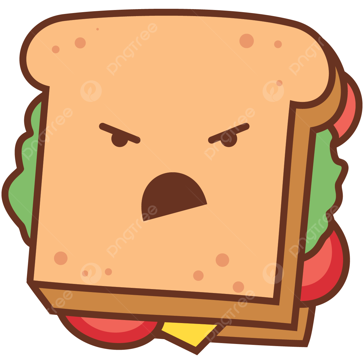 Very angry expression sandwich emoji vector very angry sandwich emoticon png and vector with transparent background for free download