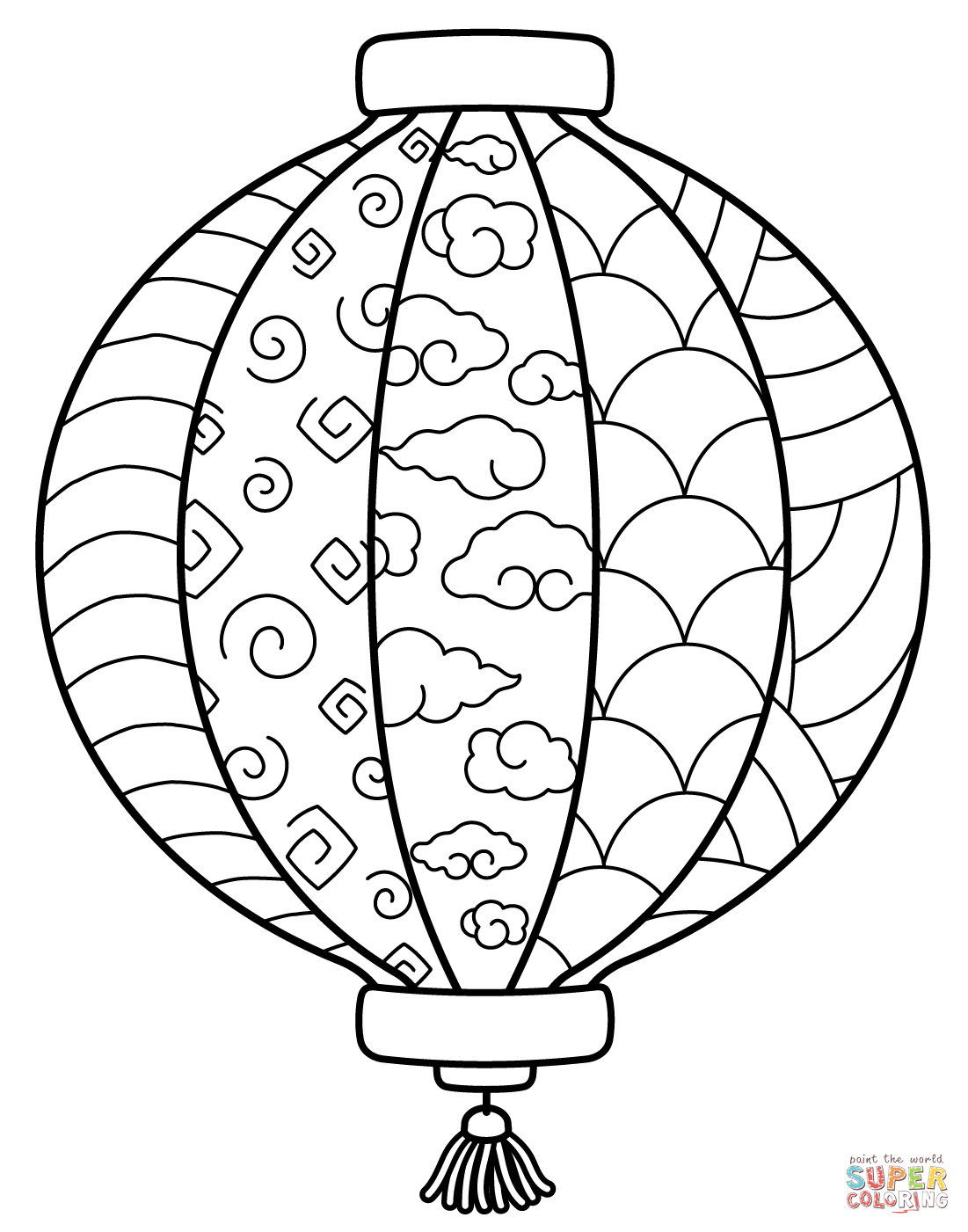 Chinese lantern coloring page free printable coloring pages