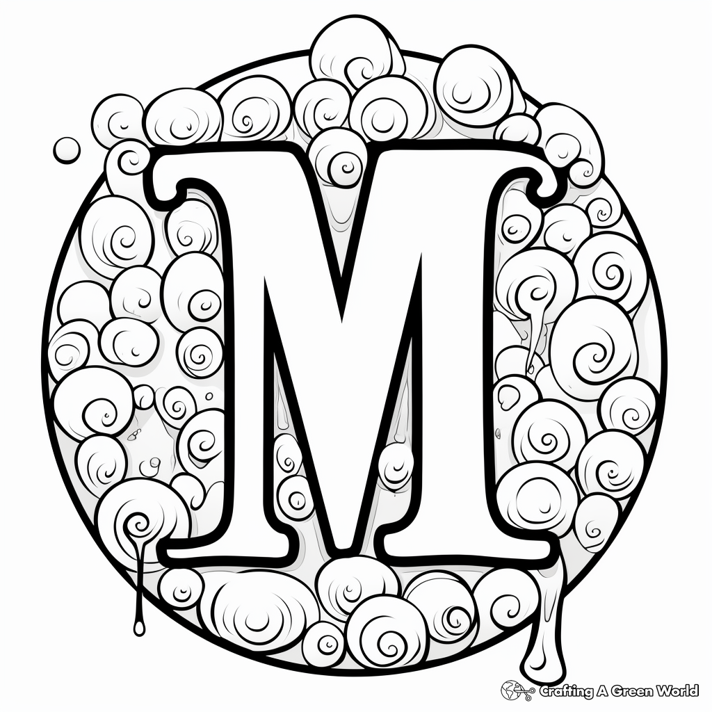 Letter m coloring pages