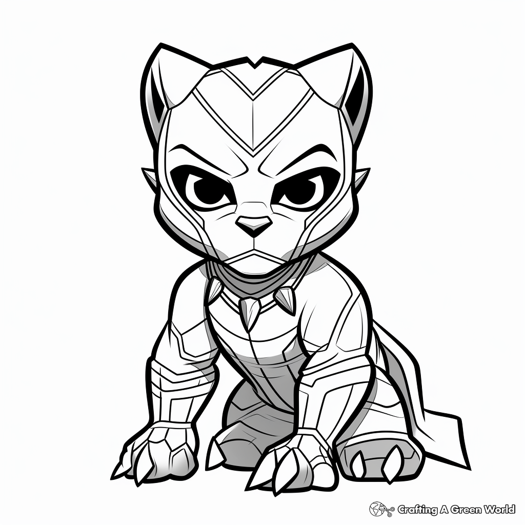 Black panther animal coloring pages