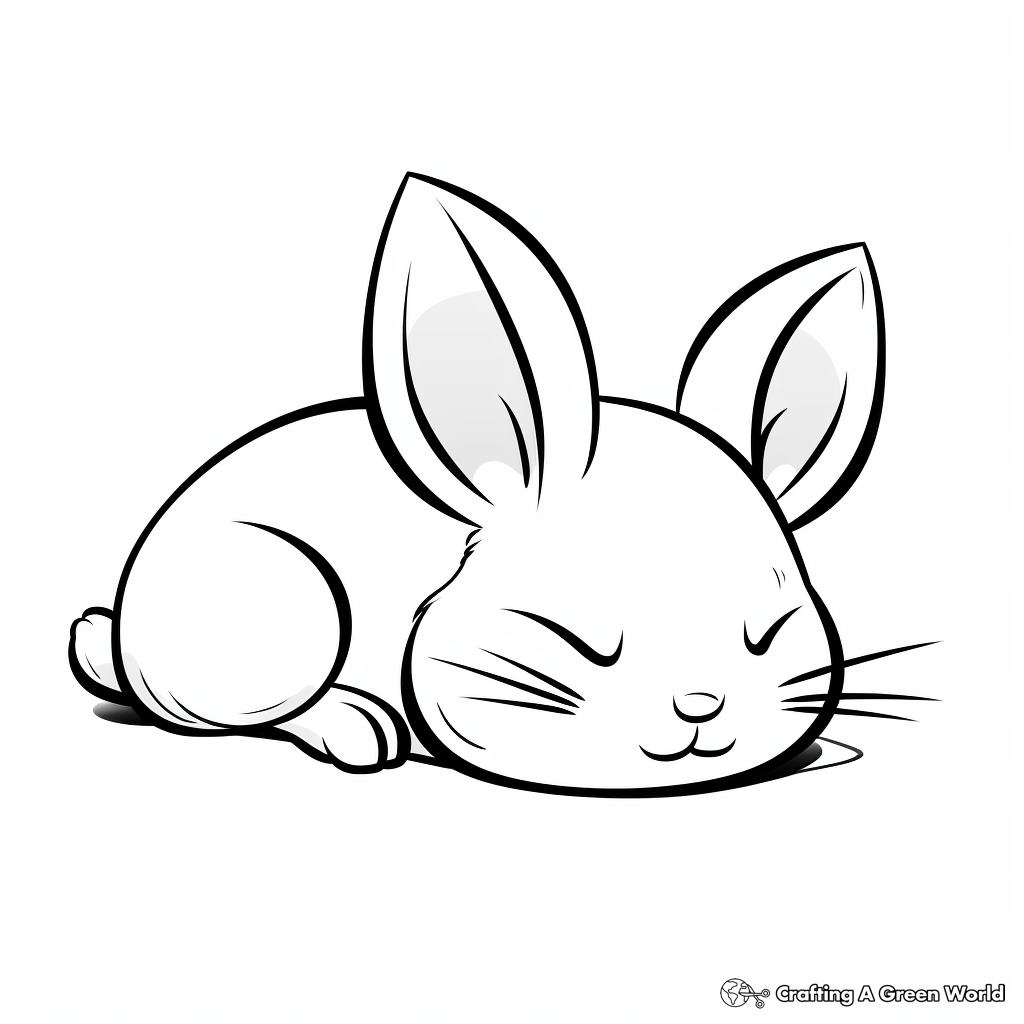 Simple bunny coloring pages