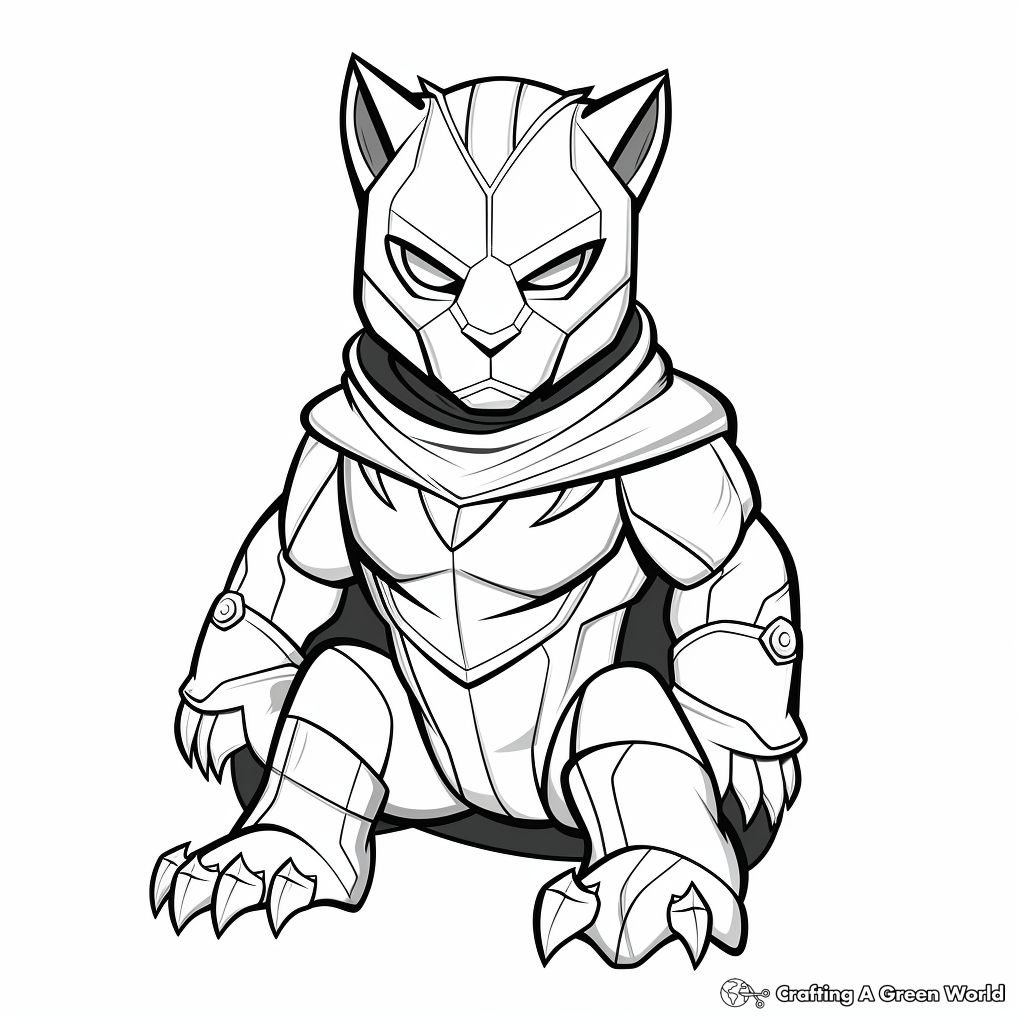 Black panther animal coloring pages