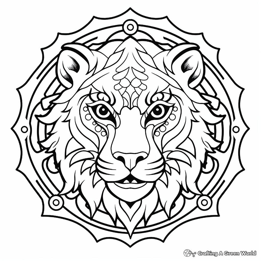 Tiger mandala coloring pages