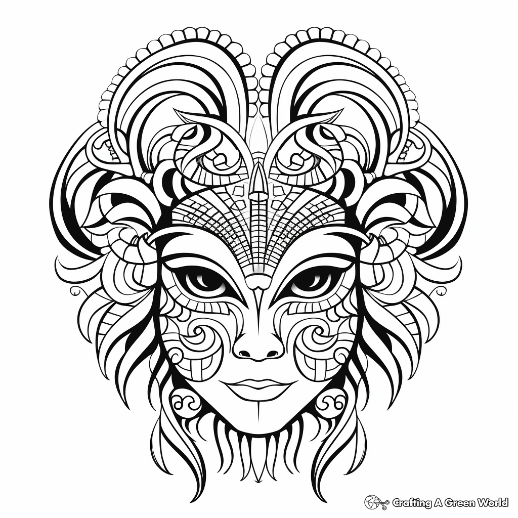 Masquerade coloring pages