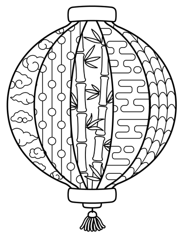 Chinese lantern coloring page free printable coloring pages