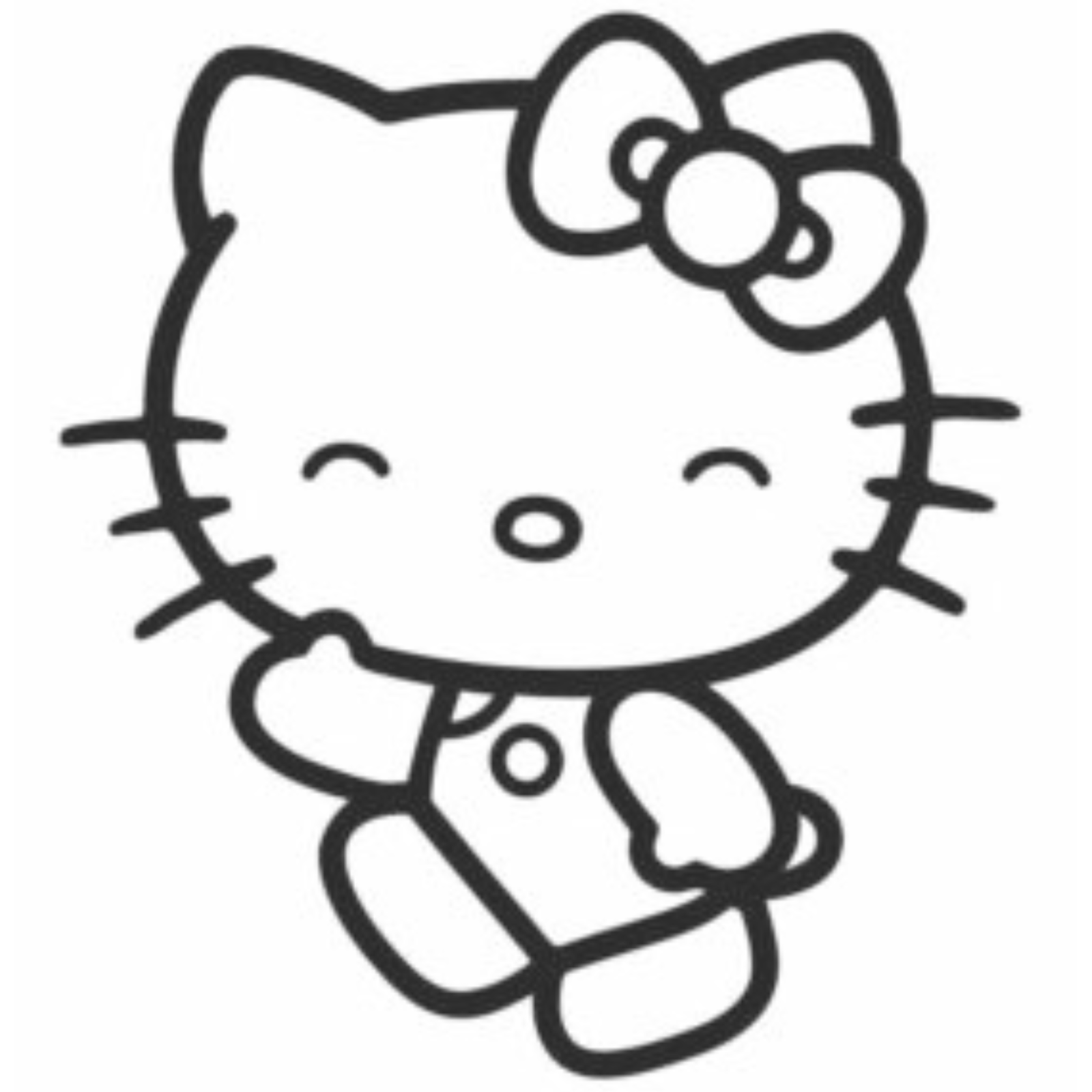 Hello kitty walking vinyl decal sticker almost anywhere any color free ship