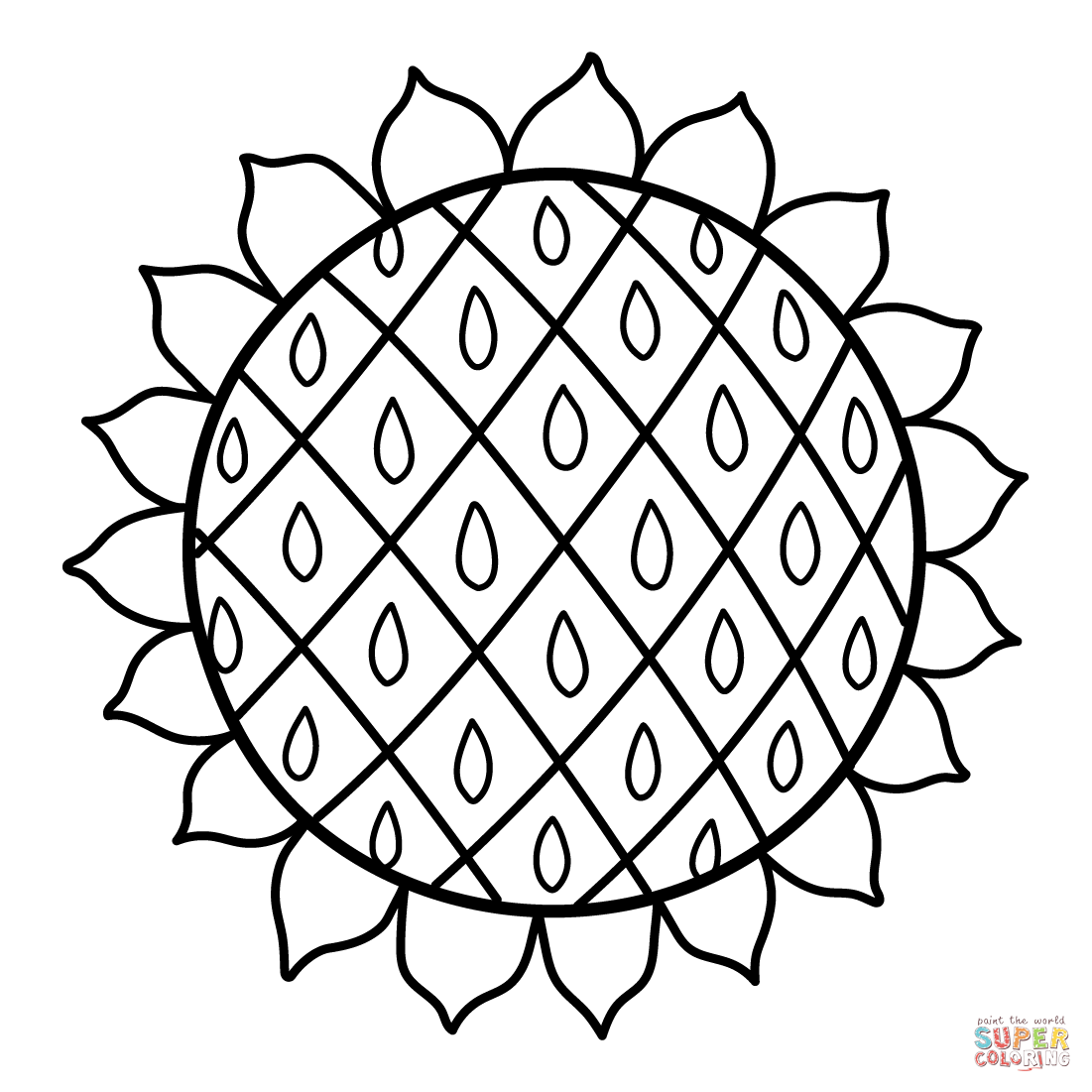 Sunflower coloring page free printable coloring pages