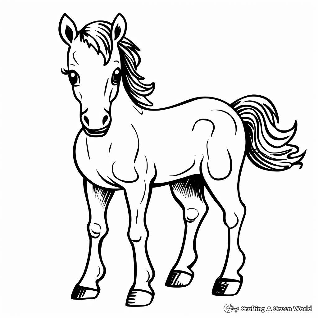 Baby horse coloring pages