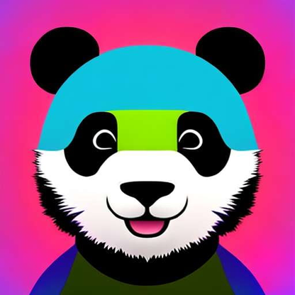 Neon panda midjourney prompt for custom image generation â