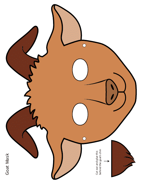 Goat mask template