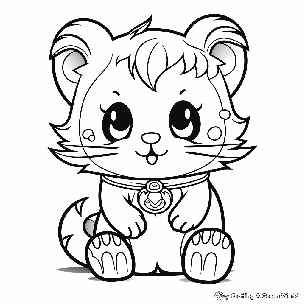 Hamster kitty coloring pages