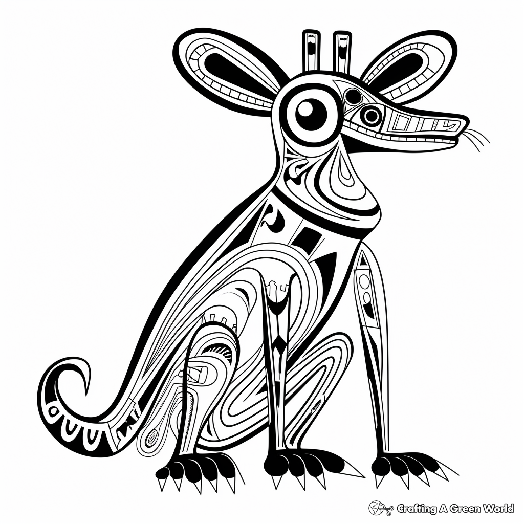 Kangaroo rat coloring pages