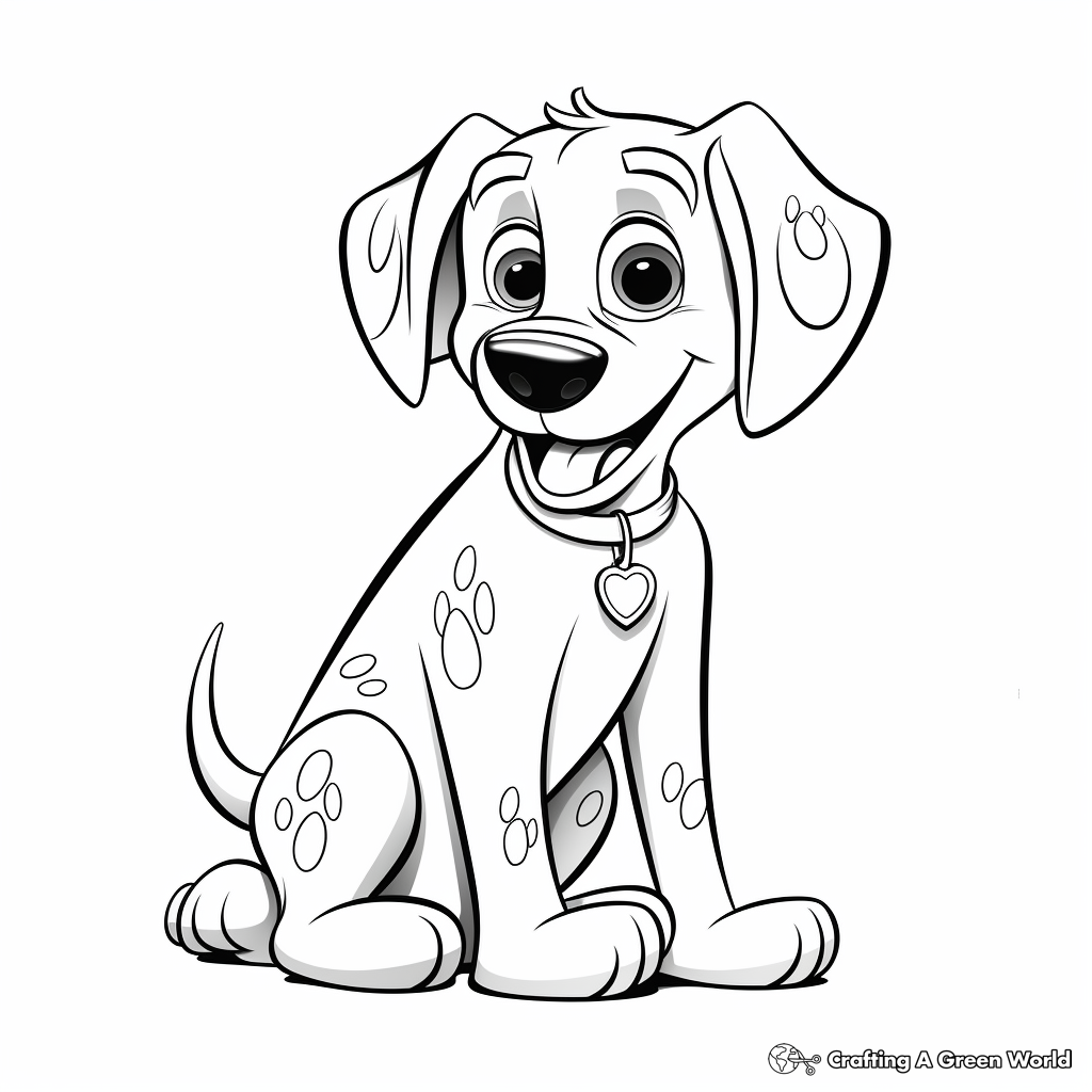 Rainbow dog coloring pages