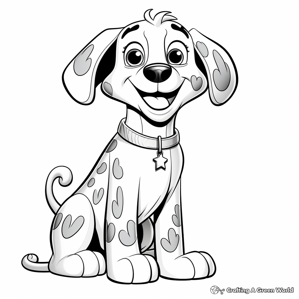 Rainbow dog coloring pages