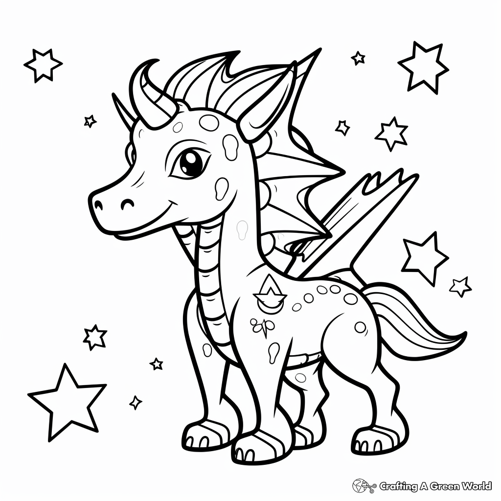 Unicorn dinosaur coloring pages