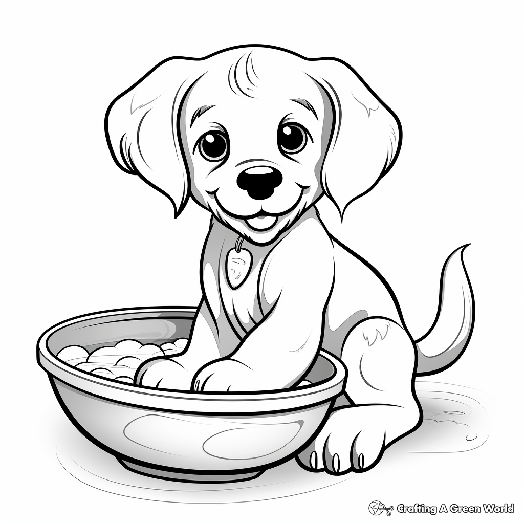 Dog bowl coloring pages