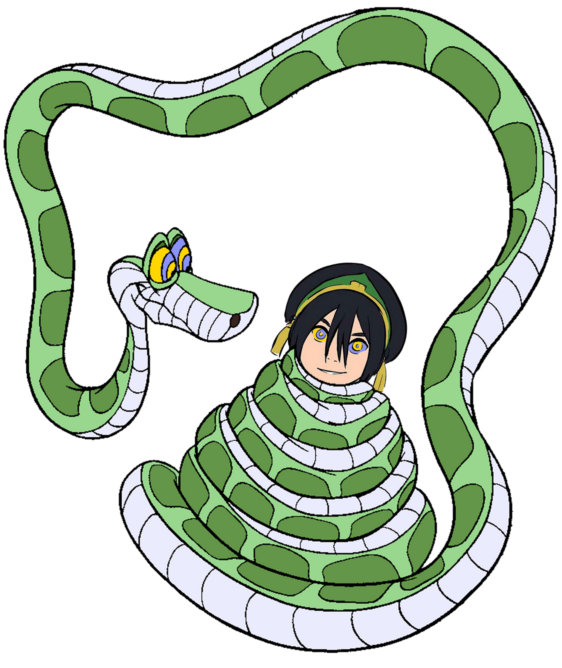 Kaa and toph by snakemaster on