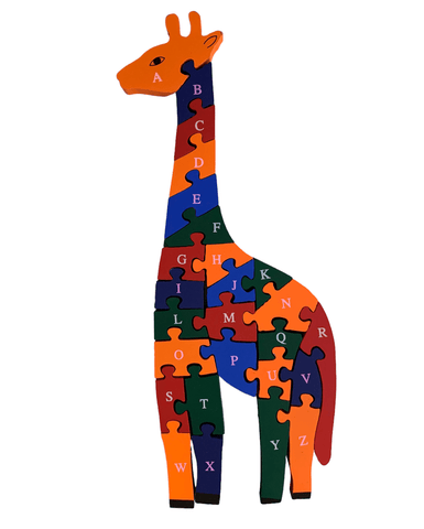 Giraffe alphabets number puzzle earthytweens â the mom store