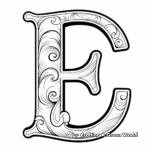 Letter e coloring pages