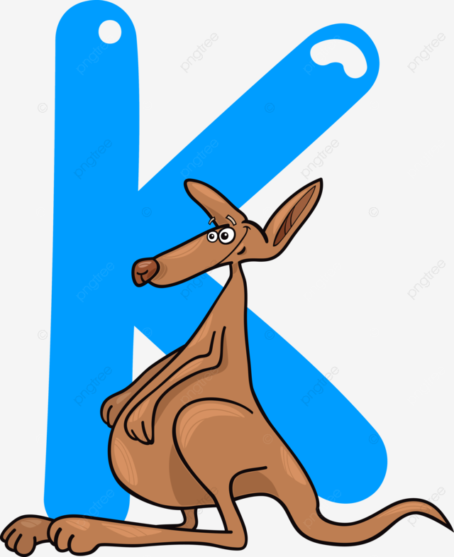 K for kangaroo cartoon k letter letter teaching png transparent image and clipart for free download