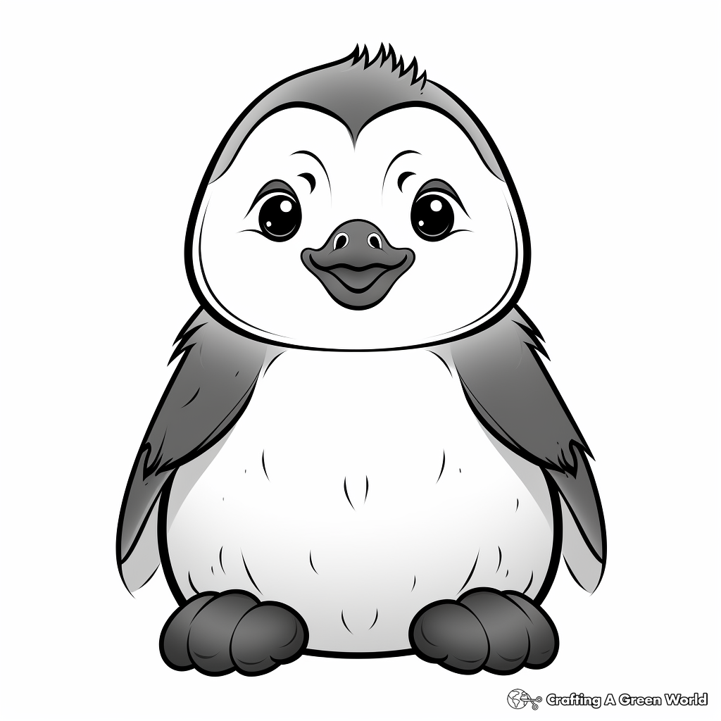 Emperor penguin coloring pages