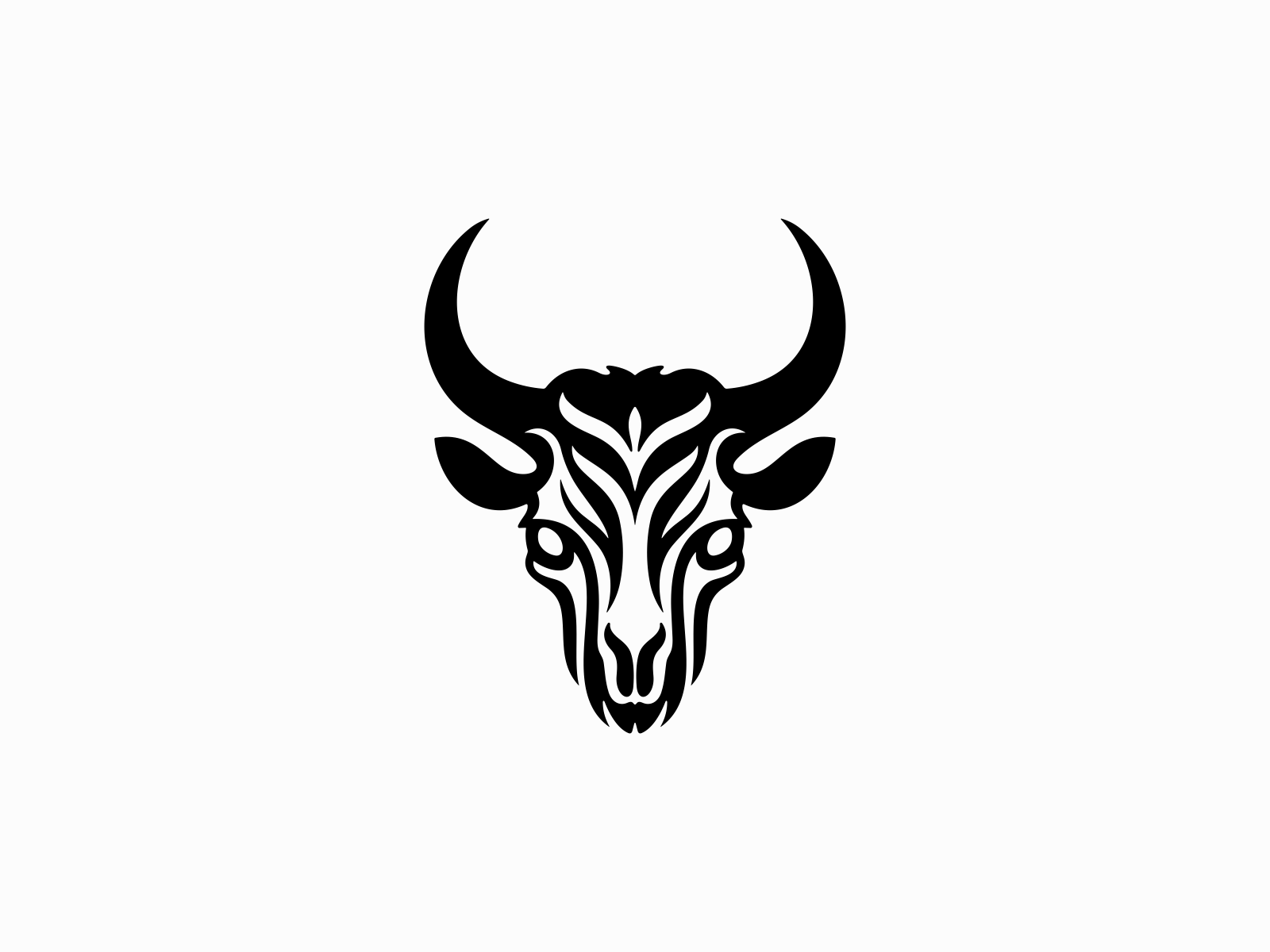 Bull skull tattoo design