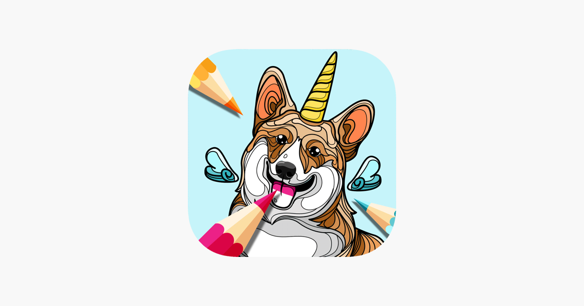 Dog colouring book for adults on the app store