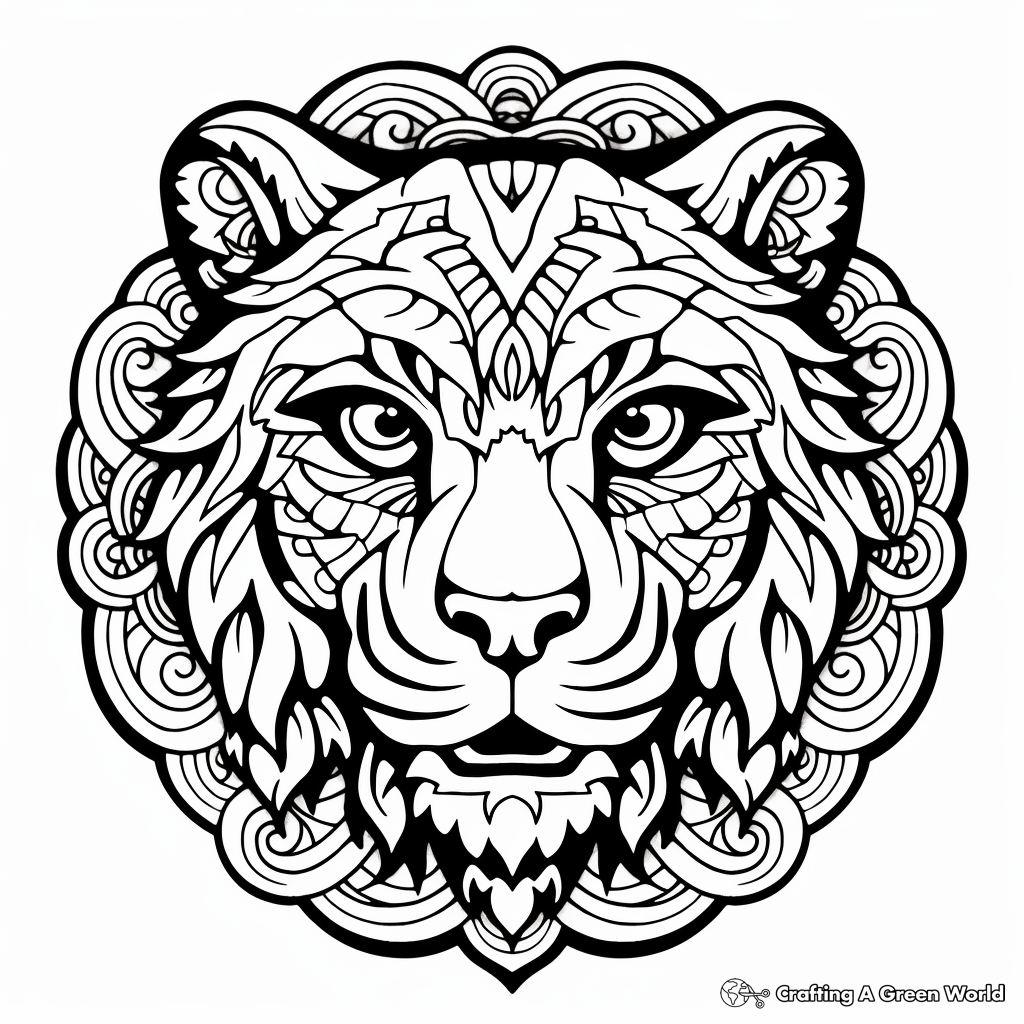 Tiger mandala coloring pages