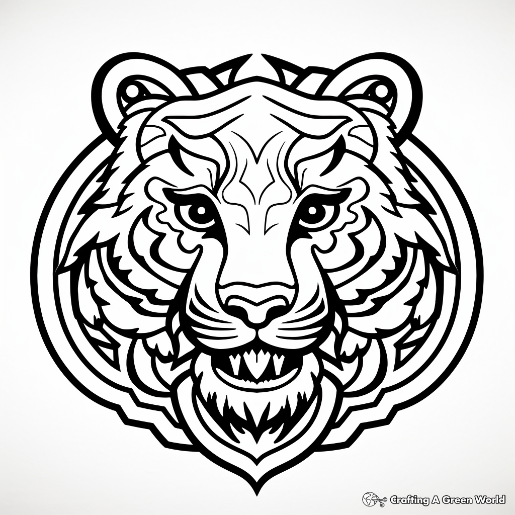 Tiger mandala coloring pages