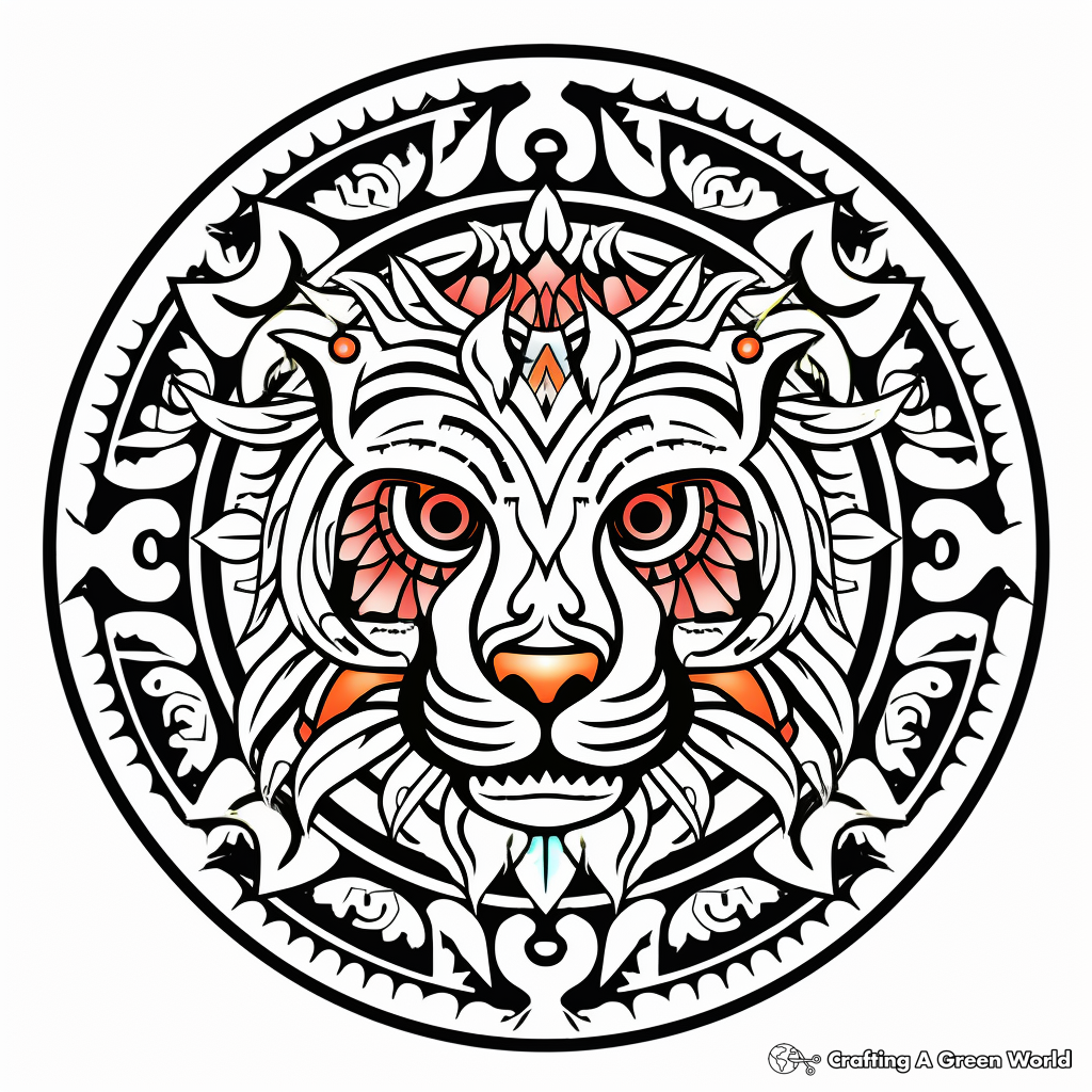 Tiger mandala coloring pages