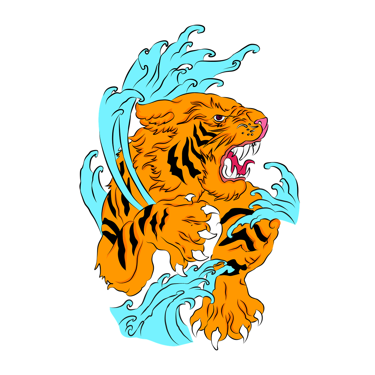 Download tiger predator art royalty