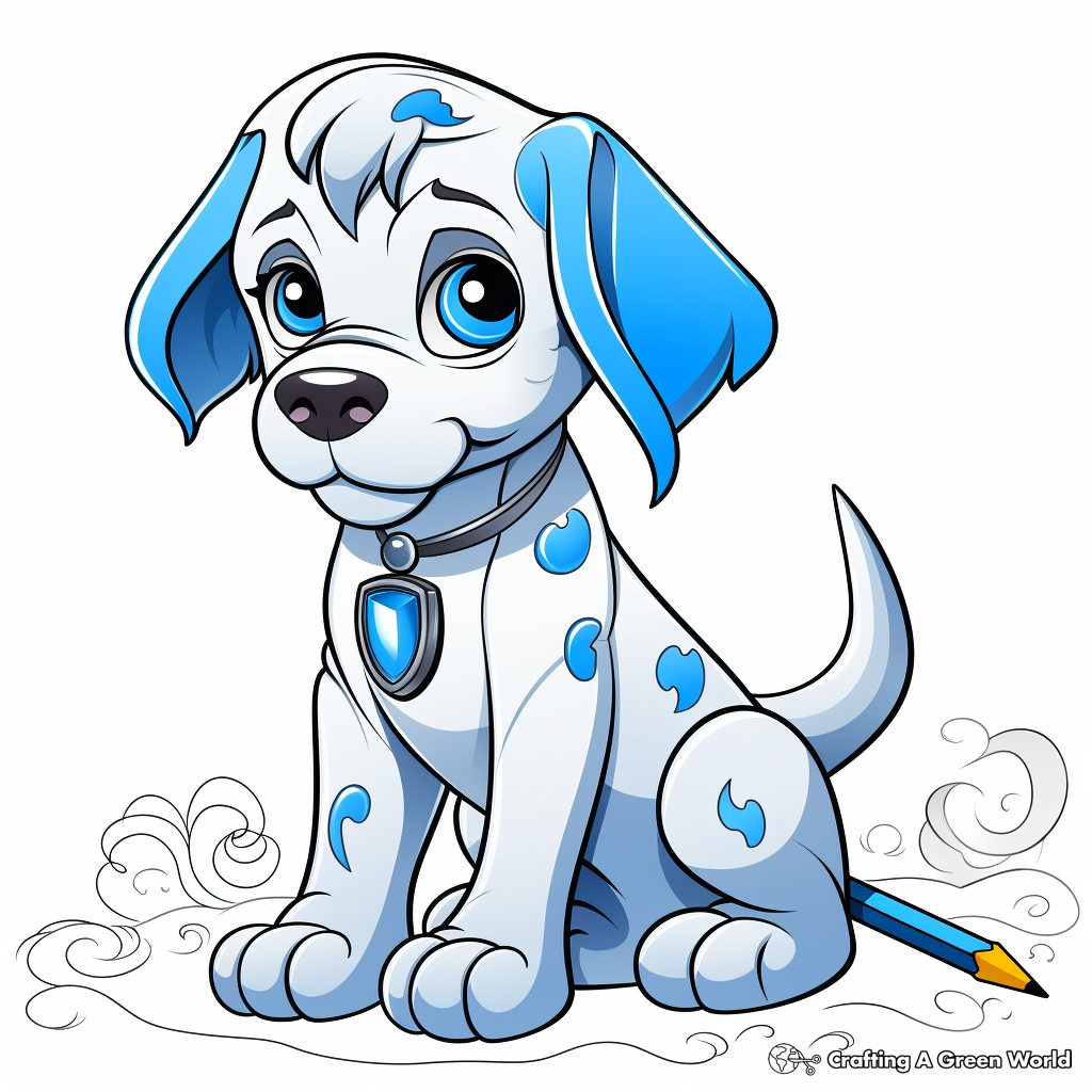 Blue dog coloring pages