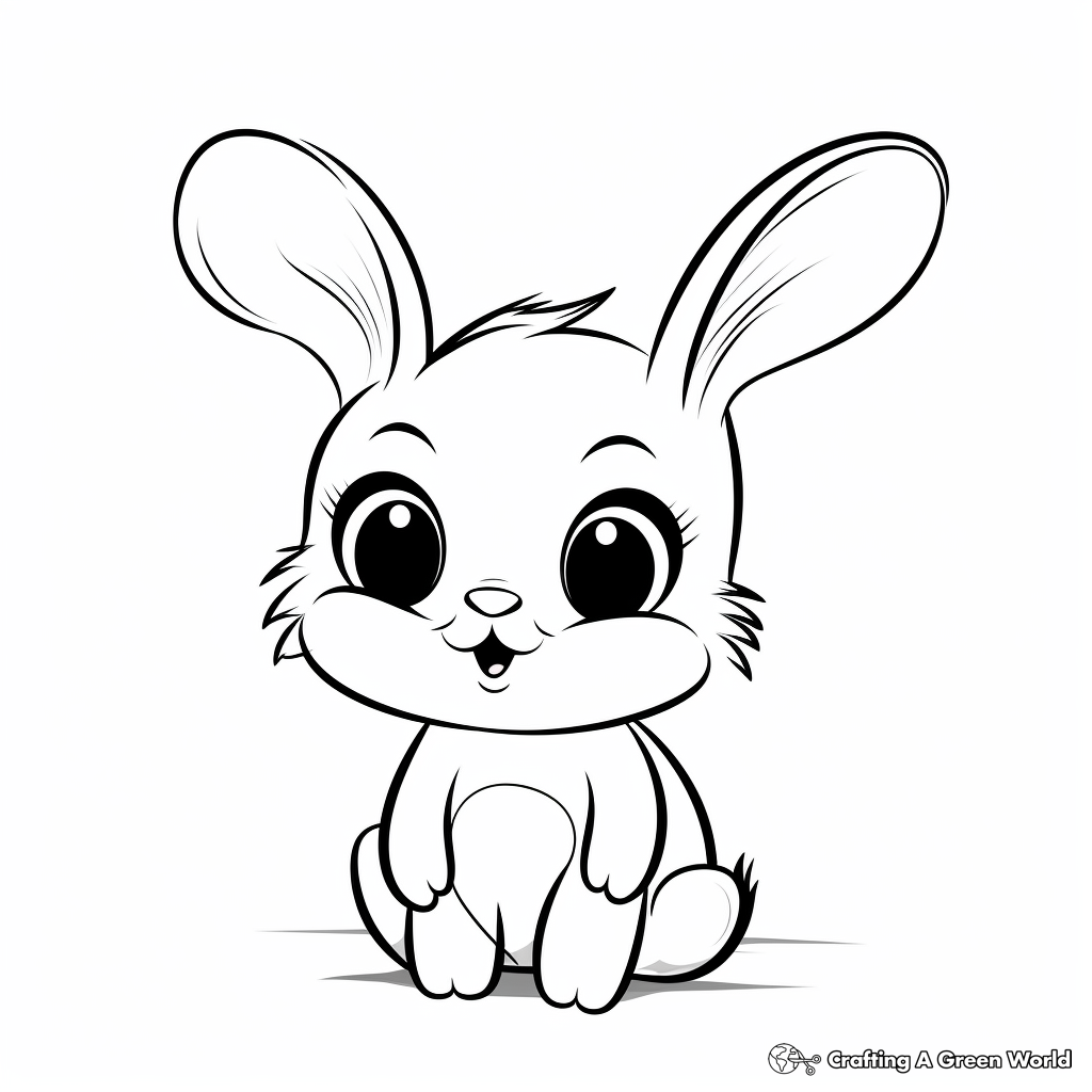 Simple bunny coloring pages