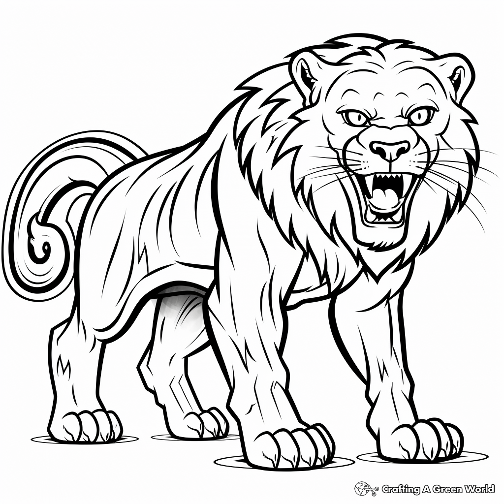 Sabertooth tiger coloring pages