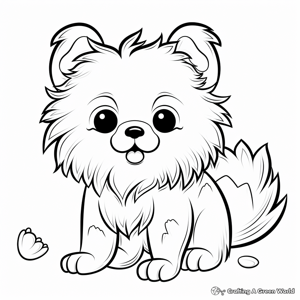 Pomeranian coloring pages