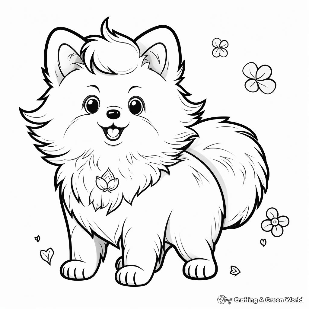 Pomeranian coloring pages