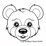 Bear head coloring pages