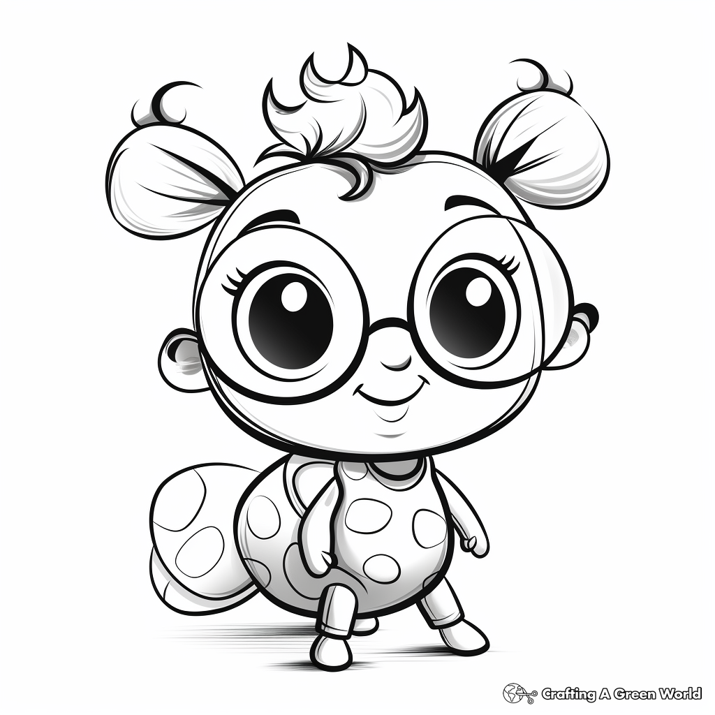 L is for ladybug coloring pages