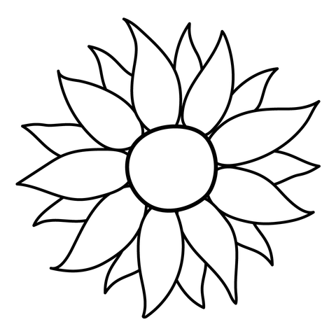 Sunflower coloring page free printable coloring pages