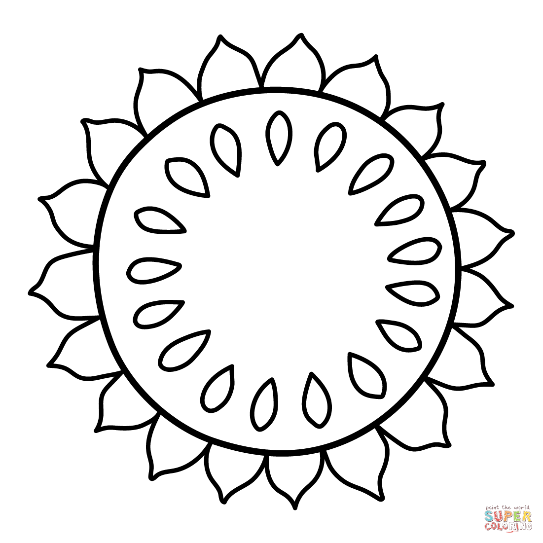 Sunflower coloring page free printable coloring pages