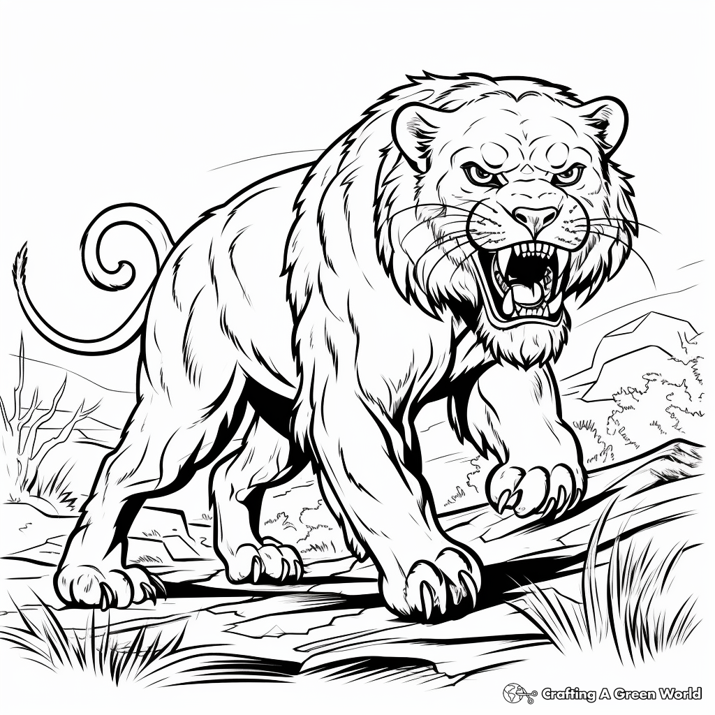 Sabertooth tiger coloring pages