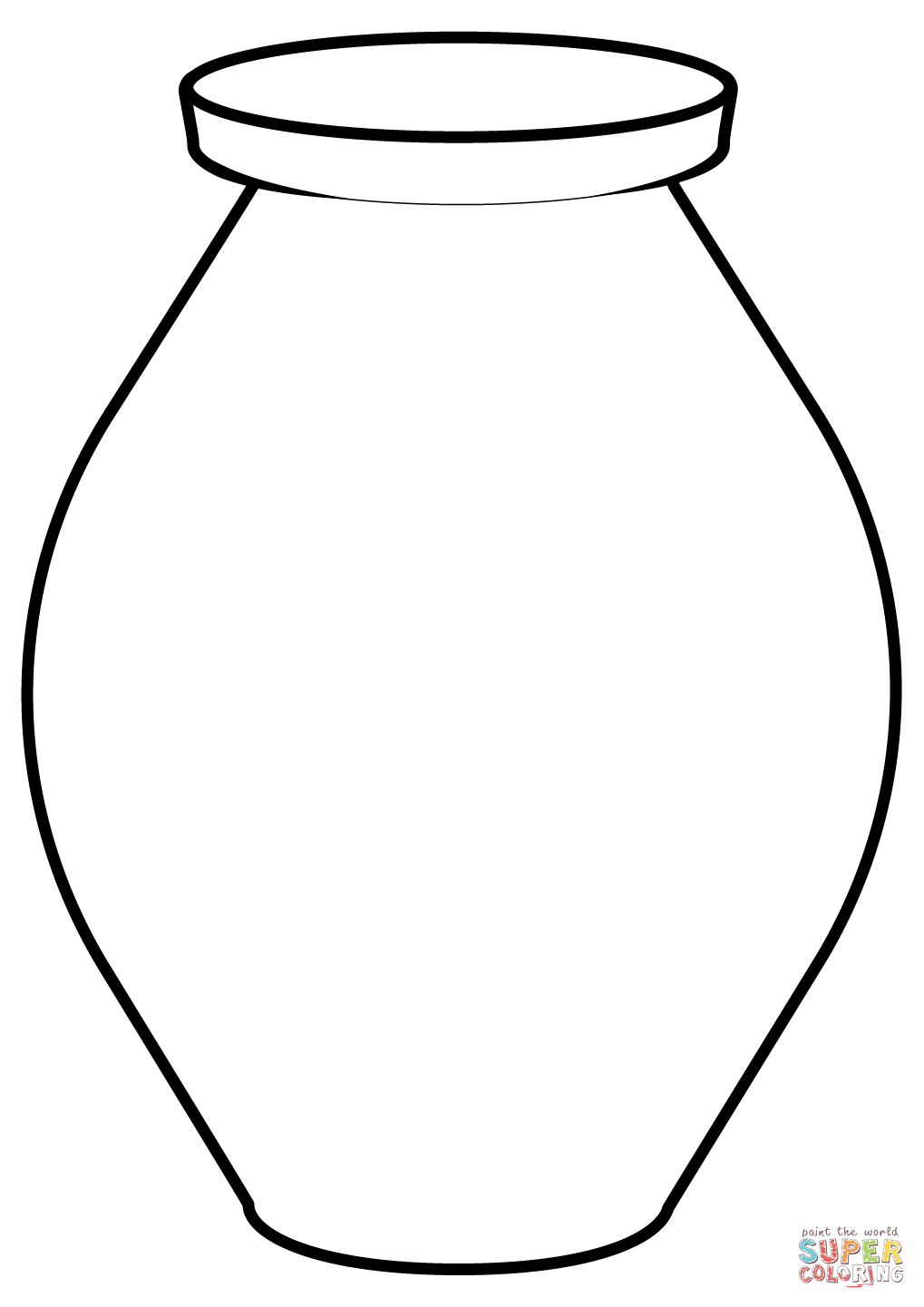 Vase outline coloring page free printable coloring pages