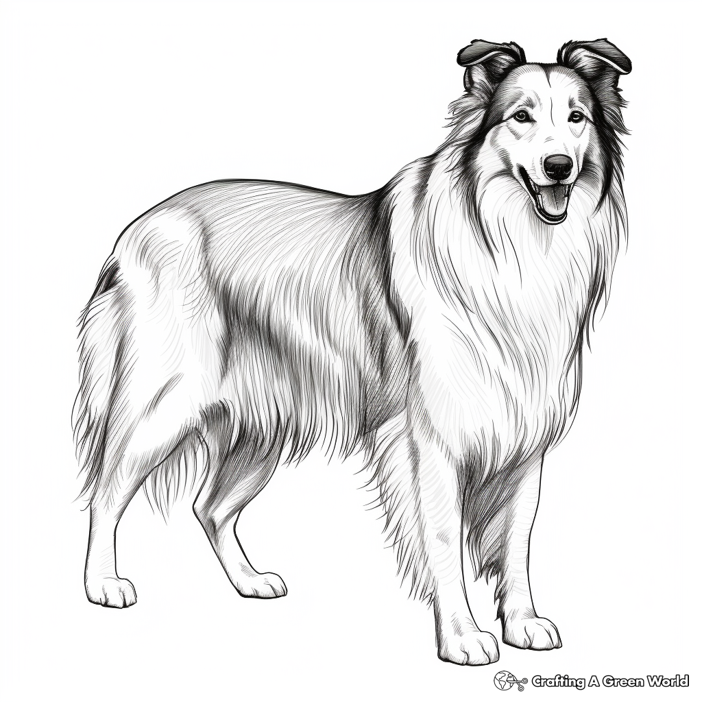 Dog realistic coloring pages