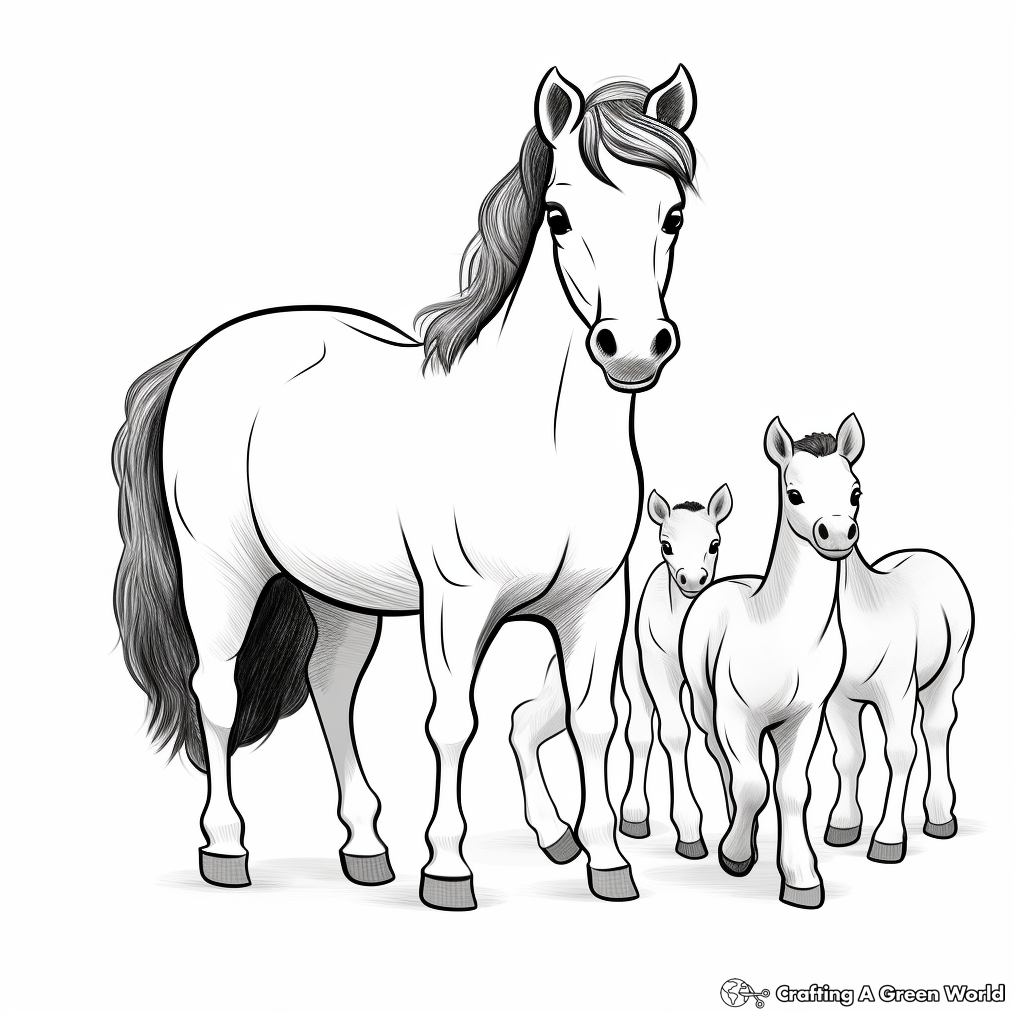 Miniature horse coloring pages