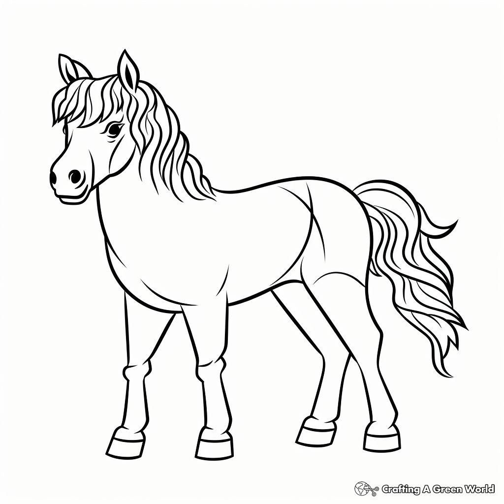 Shetland pony coloring pages